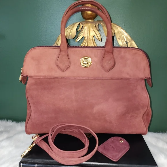 CHLOE SUEDE LEATHER HANDBAG - Picture 2 of 13